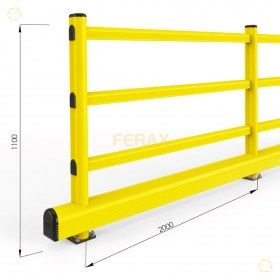 Tramos estándar de L2000xH1100 mm (sistema modular flexible)