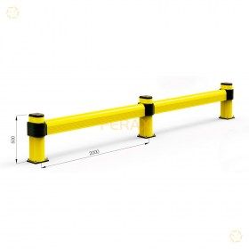 Barrera de contención con 1 barra horizontal, L2000 y H500 mm