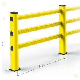 Tramos estándar de L2000xH1100 mm (sistema modular flexible)