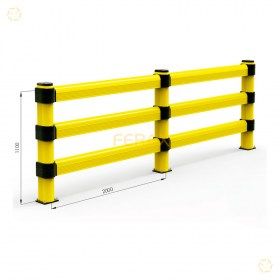 Tramos estándar de L2000xH1100 mm (sistema modular flexible)